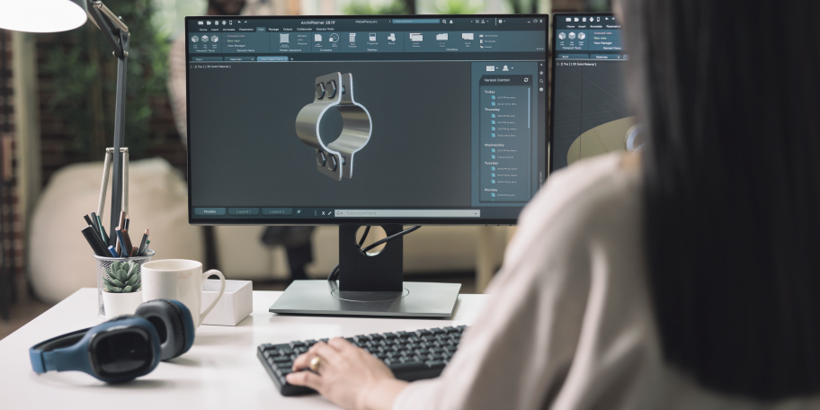 Industry Worker Developing BIM Model